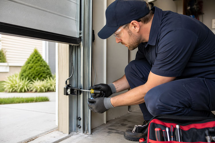 Garage door sensor repair