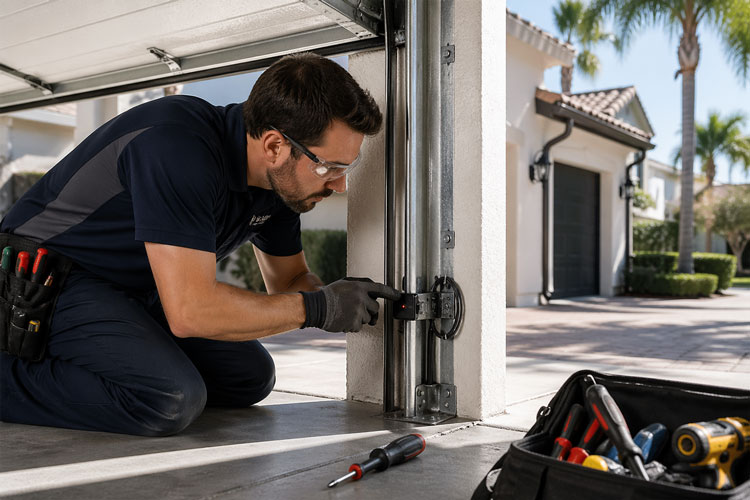 Garage door sensor repair