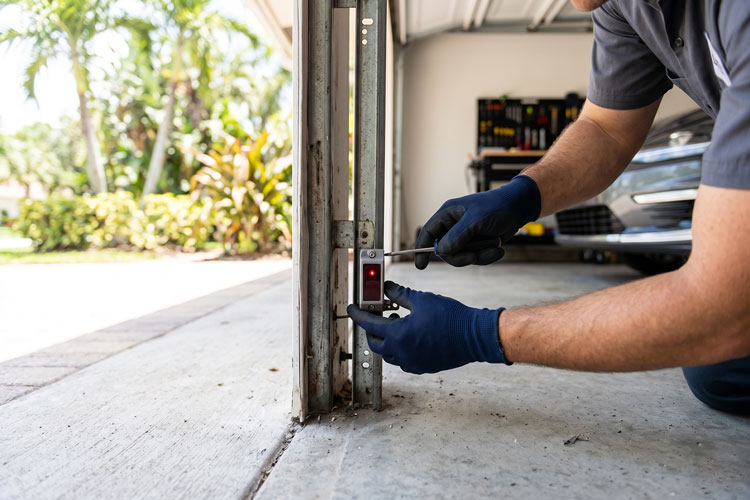 Garage door sensor repair