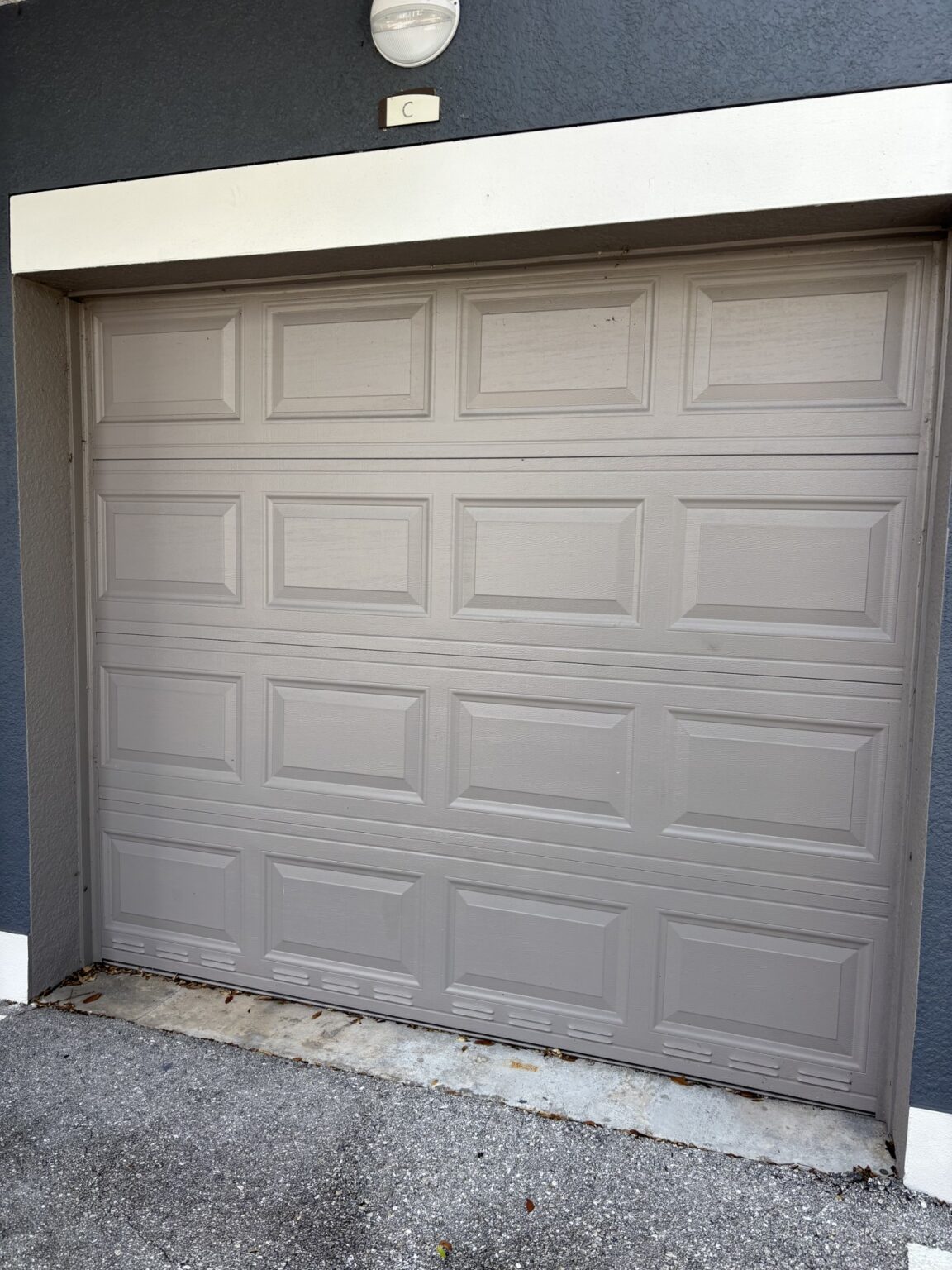 New garage door installed by First Garage Door Repair on a Boca Raton home