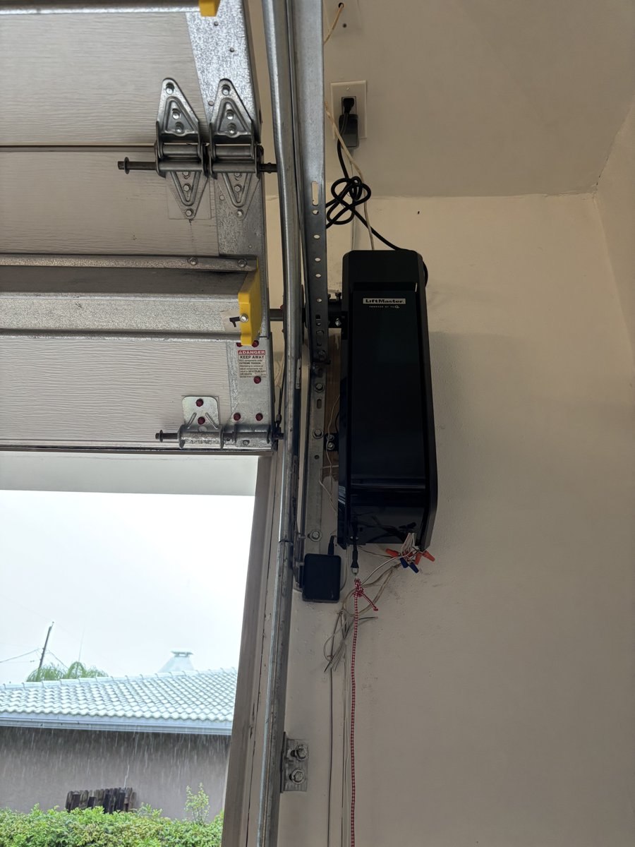 Garage door torsion spring inspected during a service call in Boca Raton, FL